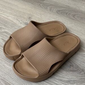 OluKai Tan Slide Sandals for Women
